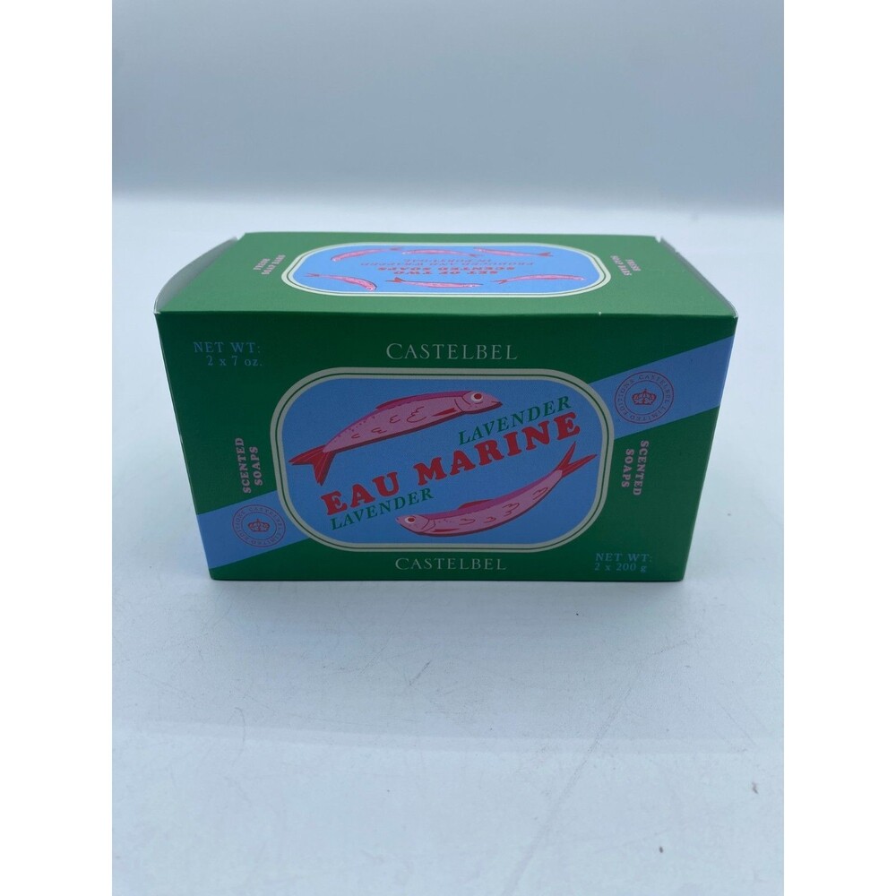 2 x CASTELBEL Eau Marine Lavender Scented Bar Soap 7oz